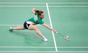 31 July 2012; Ireland's Chloe Magee competes in the women's singles group play stage against France's Hongyan Pi. London 2012 Olympic Games, Badminton, Wembley Arena, Wembley, London, England. Picture credit: Stephen McCarthy / SPORTSFILE