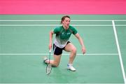 31 July 2012; Ireland's Chloe Magee reacts during her women's singles group play stage match against France's Hongyan Pi. London 2012 Olympic Games, Badminton, Wembley Arena, Wembley, London, England. Picture credit: Stephen McCarthy / SPORTSFILE