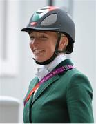 31 July 2012; Ireland's Aoife Clark after competing in the team eventing showjumping discipline where she helped Ireland to finish 5th overall. London 2012 Olympic Games, Equestrian, Greenwich Park, Greenwich, London, England. Picture credit: Brendan Moran / SPORTSFILE