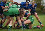 7 October 2017; Meadbh Scally of Leinster goes over to score her side's sixth try during the U18 Girls Interprovincial match between Leinster and Connacht at MU Barnhall RFC in Leixlip, Co Kildare. Photo by Seb Daly/Sportsfile