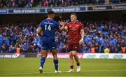7 October 2017; Adam Byrne of Leinster shakes hands with Andrew Conway of Munster after the Guinness PRO14 Round 6 match between Leinster and Munster at the Aviva Stadium in Dublin. Photo by Cody Glenn/Sportsfile