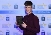 7th October 2017; Electric Ireland present Galway's Darach Fahy with his 2017 Electric Ireland GAA Minor Star Award as voted for by a panel of GAA legends which includes Oisin McConville, Andy McEntee, Donal Og Cusack and Mattie Kenny. Sponsor to the GAA Minor Championships, Electric Ireland today honoured 15 minor players from, football and 15 players from hurling at the inaugural annual Electric Ireland Minor Star Awards in Croke Park #GAAThisIsMajor. Photo by Eóin Noonan/Sportsfile