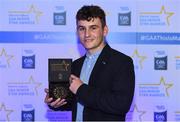 7th October 2017; Electric Ireland present Galway's Caimin Killeen with his 2017 Electric Ireland GAA Minor Star Award as voted for by a panel of GAA legends which includes Oisin McConville, Andy McEntee, Donal Og Cusack and Mattie Kenny. Sponsor to the GAA Minor Championships, Electric Ireland today honoured 15 minor players from, football and 15 players from hurling at the inaugural annual Electric Ireland Minor Star Awards in Croke Park #GAAThisIsMajor. Photo by Eóin Noonan/Sportsfile