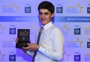 7th October 2017; Electric Ireland present Clare's Aidan McCarthy with his 2017 Electric Ireland GAA Minor Star Award as voted for by a panel of GAA legends which includes Oisin McConville, Andy McEntee, Donal Og Cusack and Mattie Kenny. Sponsor to the GAA Minor Championships, Electric Ireland today honoured 15 minor players from, football and 15 players from hurling at the inaugural annual Electric Ireland Minor Star Awards in Croke Park #GAAThisIsMajor. Photo by Eóin Noonan/Sportsfile