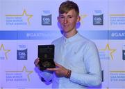 7th October 2017; Electric Ireland present Galway's Sean Bleahane with his 2017 Electric Ireland GAA Minor Star Award as voted for by a panel of GAA legends which includes Oisin McConville, Andy McEntee, Donal Og Cusack and Mattie Kenny. Sponsor to the GAA Minor Championships, Electric Ireland today honoured 15 minor players from, football and 15 players from hurling at the inaugural annual Electric Ireland Minor Star Awards in Croke Park #GAAThisIsMajor. Photo by Eóin Noonan/Sportsfile