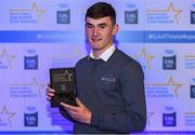 7th October 2017; Electric Ireland present Cork's Brian Roche with his 2017 Electric Ireland GAA Minor Star Award as voted for by a panel of GAA legends which includes Oisin McConville, Andy McEntee, Donal Og Cusack and Mattie Kenny. Sponsor to the GAA Minor Championships, Electric Ireland today honoured 15 minor players from, football and 15 players from hurling at the inaugural annual Electric Ireland Minor Star Awards in Croke Park #GAAThisIsMajor. Photo by Eóin Noonan/Sportsfile