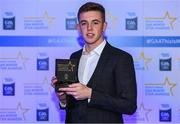 7th October 2017; Electric Ireland present Derry's Oisin McWilliams with his 2017 Electric Ireland GAA Minor Star Award as voted for by a panel of GAA legends which includes Oisin McConville, Andy McEntee, Donal Og Cusack and Mattie Kenny. Sponsor to the GAA Minor Championships, Electric Ireland today honoured 15 minor players from, football and 15 players from hurling at the inaugural annual Electric Ireland Minor Star Awards in Croke Park #GAAThisIsMajor. Photo by Eóin Noonan/Sportsfile