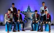 7 October 2017; Electric Ireland present the Galway representatives of the Minor Hurling Team of the Year, from left, Jack Canning, Darach Fahy, Darren Morrissey, Conor Fahey, Sean Bleahane and Caimin Killeen, with their 2017 Electric Ireland GAA Minor Star Awards as voted for by a panel of GAA legends which includes Oisin McConville, Andy McEntee, Donal Og Cusack and Mattie Kenny. Sponsor to the GAA Minor Championships, Electric Ireland today honoured 15 minor players from, football and 15 players from hurling at the inaugural annual Electric Ireland Minor Star Awards in Croke Park #GAAThisIsMajor. Photo by Sam Barnes/Sportsfile