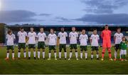 7 October 2017; Republic of Ireland team prior to the UEFA European U19 Championship Qualifier match between Republic of Ireland and Cyprus at the Regional Sports Centre in Waterford. Photo by Seb Daly/Sportsfile