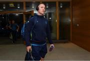 7 October 2017; Leinster's Rory O'Loughlin arrives ahead of the Guinness PRO14 Round 6 match between Leinster and Munster at the Aviva Stadium in Dublin. Photo by Ramsey Cardy/Sportsfile