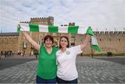 8 October 2017; Republic of Ireland supporters Margaret Hennessy, from Middleton, Cork, and Helen Quish, from Carrigtwohill, Cork, in Cardiff City ahead of their side's FIFA World Cup Qualifier against Wales on Monday. Photo by Stephen McCarthy/Sportsfile