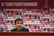 8 October 2017; Wales manager Chris Coleman during a press conference at Cardiff City Stadium in Cardiff, Wales. Photo by Stephen McCarthy/Sportsfile