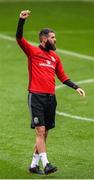 8 October 2017; Joe Ledley of Wales during squad training at Cardiff City Stadium in Cardiff, Wales. Photo by Stephen McCarthy/Sportsfile