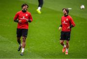 8 October 2017; Ashley Williams, left, and Joe Allen of Wales during squad training at Cardiff City Stadium in Cardiff, Wales. Photo by Stephen McCarthy/Sportsfile