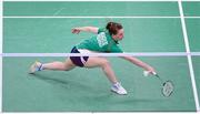 29 July 2012; Ireland's Chloe Magee competes in the women's singles group play stage against Egypt's Hadia Hosny. London 2012 Olympic Games, Badminton, Wembley Arena, Wembley, London, England. Picture credit: Stephen McCarthy / SPORTSFILE