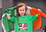 1 August 2012; Alice Nevin, age 4, from Mullingar, Co. Westmeath, and sister of Ireland boxer John Joe Nevin, at the ExCeL Arena, ahead of John Joe Nevin's men's bantamweight 56kg round of 16 contest bout against Kanat Abutalipov, Kazakhstan. London 2012 Olympic Games, Boxing, South Arena 2, ExCeL Arena, Royal Victoria Dock, London, England. Picture credit: David Maher / SPORTSFILE