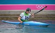 1 August 2012; Ireland's Eoin Rheinisch paddles away after his run in the semi-final of the Men's Kayak Single K1 where he finished in 14th place and did not qualify for the final. London 2012 Olympic Games, Canoeing, Lee Valley White Water Centre, Waltham Cross, Hertfordshire, London, England. Picture credit: Brendan Moran / SPORTSFILE