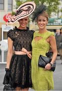 2 August 2012; Enjoying their day at the races are Kelli Odell, left, and Claudia Spaggiari, both from Sydney, Australia. Galway Racing Festival 2012, Ballybrit, Galway. Picture credit: Barry Cregg / SPORTSFILE