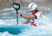 2 August 2012; Ireland's Hannah Craig approaches the finsh line during the final of the Women's Kayak Single K1, where she finished in 10th place, in a time of 127.36. London 2012 Olympic Games, Canoeing, Lee Valley White Water Centre, Waltham Cross, Hertfordshire, England. Picture credit: Stephen McCarthy / SPORTSFILE