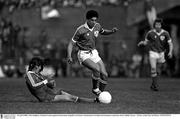 30 April 1980; Chris Hughton, Ireland in action against Switzerland, Republic of Ireland v Switzerland, Friendly International, Lansdowne Road, Dublin, Soccer.  Picture credit; Ray McManus / SPORTSFILE