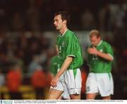 16 October 2002;  Republic of Ireland's Gary Breen leaves the pitch at the end of the game. Republic of Ireland v Switzerland, European Championships 2004 Qualifier, Lansdowne Road, Dublin. Soccer. Picture credit; Damien Eagers / SPORTSFILE