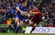 7 October 2017; Jack McGrath of Leinster is tackled by Robin Copeland of Munster during the Guinness PRO14 Round 6 match between Leinster and Munster at the Aviva Stadium in Dublin. Photo by Brendan Moran/Sportsfile