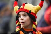8 October 2017; A young Lansdowne supporter during the Ulster Bank League Division 1A match between Lansdowne and Cork Constitution at Aviva Stadium in Dublin. Photo by Cody Glenn/Sportsfile