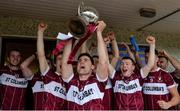 8 October 2017; Mullinalaghta St Columba's captain Shane Mulligan lifts the Seán Connolly Cup after the Longford County Senior Football Championship Final match between Abbeylara and Mullinalaghta St Columba's at Glennon Brothers Pearse Park in Longford. Photo by Piaras Ó Mídheach/Sportsfile