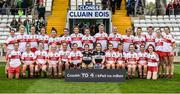 8 October 2017; The Derry squad prior to the TG4 Ladies Football All-Ireland Junior Championship Final Replay between Derry and Fermanagh at St Tiernach's Park in Clones, Co Monaghan. Photo by Oliver McVeigh/Sportsfile