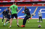 8 October 2017; Republic of Ireland's Darren Randolph during squad training at Cardiff City Stadium in Cardiff, Wales. Photo by Stephen McCarthy/Sportsfile