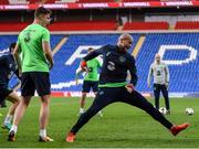 8 October 2017; Republic of Ireland's Darren Randolph during squad training at Cardiff City Stadium in Cardiff, Wales. Photo by Stephen McCarthy/Sportsfile