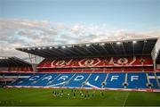 8 October 2017; Republic of Ireland's players during squad training at Cardiff City Stadium in Cardiff, Wales. Photo by Stephen McCarthy/Sportsfile