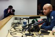 8 October 2017; Republic of Ireland's Darren Randolph during a press conference at Cardiff City Stadium in Cardiff, Wales. Photo by Stephen McCarthy/Sportsfile