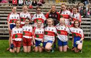 8 October 2017; A Derry team in the half time games during the TG4 Ladies Football All-Ireland Junior Championship Final Replay between Derry and Fermanagh at St Tiernach's Park in Clones, Co Monaghan. Photo by Oliver McVeigh/Sportsfile
