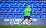 8 October 2017; Republic of Ireland's Glenn Whelan during squad training at Cardiff City Stadium in Cardiff, Wales. Photo by Stephen McCarthy/Sportsfile