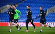 8 October 2017; Republic of Ireland players, from left, John O'Shea, Richard Keogh, Scott Hogan and Aiden McGeady during squad training at Cardiff City Stadium in Cardiff, Wales. Photo by Stephen McCarthy/Sportsfile