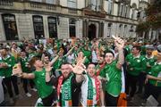 9 October 2017; Republic of Ireland supporters in Cardiff prior to the FIFA World Cup Qualifier Group D match between Wales and Republic of Ireland at Cardiff City Stadium in Cardiff, Wales. Photo by Stephen McCarthy/Sportsfile