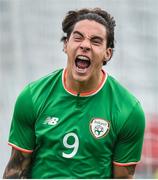 9 October 2017; Reece Grego-Cox of Republic of Ireland celebrates after scoring his side's first goal against Israel during the UEFA European U21 Championship Qualifier match between Republic of Ireland and Israel at Tallaght Stadium in Dublin. Photo by Matt Browne/Sportsfile