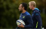 9 October 2017; Leinster's Isa Nacewa and head coach Leon Cullen during squad training at Thornfields in UCD, Belfield, Dublin. Photo by Piaras Ó Mídheach/Sportsfile