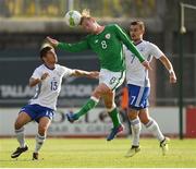 9 October 2017; Henry Charsley of Republic of Ireland in action against Manor Solomon and Maxim Plakushchenko of Israel during the UEFA European U21 Championship Qualifier match between Republic of Ireland and Israel at Tallaght Stadium in Dublin. Photo by Matt Browne/Sportsfile