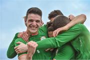 9 October 2017; Declan Rice of Republic of Ireland celebrates with his team-mates after Reece Grego-Cox's hatrick against Israel during the UEFA European U21 Championship Qualifier match between Republic of Ireland and Israel at Tallaght Stadium in Dublin. Photo by Matt Browne/Sportsfile