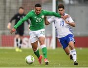 9 October 2017; Jake Mulraney of Republic of Ireland in action against Manor Solomon of Israel during the UEFA European U21 Championship Qualifier match between Republic of Ireland and Israel at Tallaght Stadium in Dublin. Photo by Matt Browne/Sportsfile