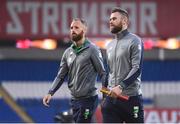 9 October 2017; David Meyler, left, and Daryl Murphy of Republic of Ireland prior to the FIFA World Cup Qualifier Group D match between Wales and Republic of Ireland at Cardiff City Stadium in Cardiff, Wales. Photo by Stephen McCarthy/Sportsfile