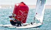 3 August 2012; Ireland's Annalise Murphy competes in race 7 of the women's laser radial class. London 2012 Olympic Games, Sailing, Weymouth & Portland National Sailing Academy, Portland, Dorset, England. Picture credit: David Branigan / SPORTSFILE