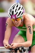 4 August 2012; Ireland's Aileen Morrison in action during the cycling discipline of the women's triathlon final. London 2012 Olympic Games, Triathlon, Hyde Park, London, England. Picture credit: Stephen McCarthy / SPORTSFILE