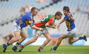4 August 2012; James Quinn, Mayo, in action against Kevin Fahey, left, and Colin O'Riordan, Tipperary. Electric Ireland GAA Football All-Ireland Minor Championship Quarter-Final, Mayo v Tipperary, Croke Park, Dublin. Picture credit: Brian Lawlesss / SPORTSFILE