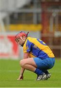 4 August 2012; Niamg O'Dea, Clare, shows her disappointment after the game. All-Ireland Senior Camogie Championship Quarter-Final, Cork v Clare, Páirc Ui Chaoimh, Cork. Picture credit: Pat Murphy / SPORTSFILE