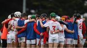 8 October 2017; St Brigid's players huddle ahead of the Dublin County Senior Hurling Championship Quarter-Final match between Cuala and St Brigid's at O'Toole Park in Dublin. Photo by David Fitzgerald/Sportsfile