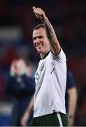 9 October 2017; Glenn Whelan of Republic of Ireland celebrates following his side's victory during the FIFA World Cup Qualifier Group D match between Wales and Republic of Ireland at Cardiff City Stadium in Cardiff, Wales. Photo by Seb Daly/Sportsfile