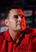 10 October 2017; Munster director of rugby Rassie Erasmus during a Munster Rugby Press Conference at University of Limerick in Limerick. Photo by Diarmuid Greene/Sportsfile